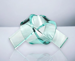 Decorative Acrylic Love Knot - Transparent Glass Green
