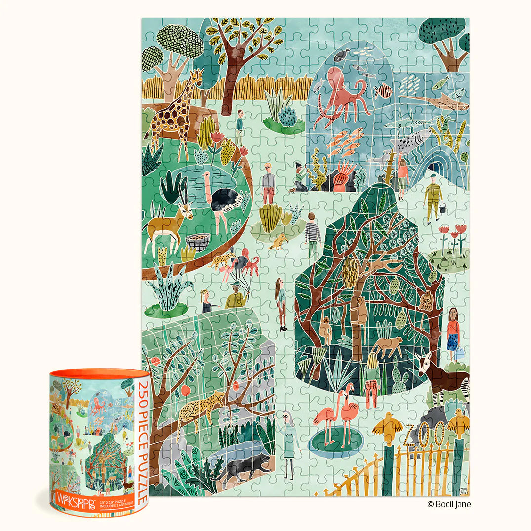 Everyday Zoo Day 250 Piece Jigsaw Puzzle by WerkShoppe Kidswear