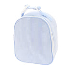 Gumdrop Bag Baby Blue Seersucker by Mint Sweet Little Things kids outfit in premium cotton