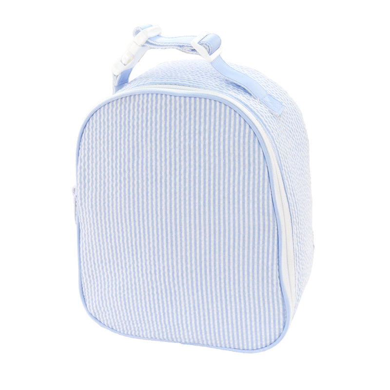 Oh Mint Gumdrop Bag- Light Blue Seersucker