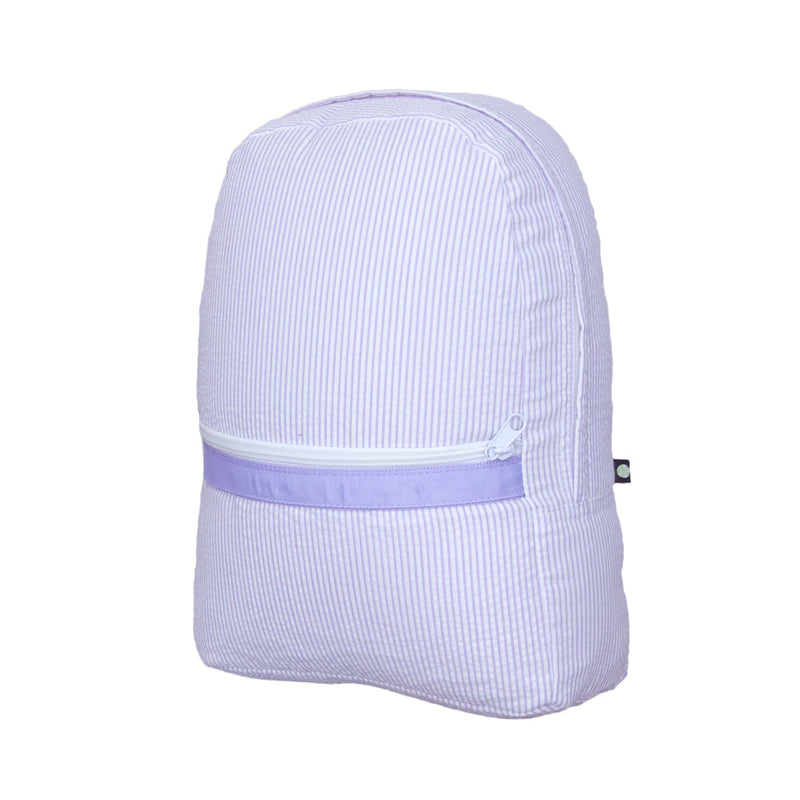 Oh Mint Medium Backpack- Lilac Seersucker