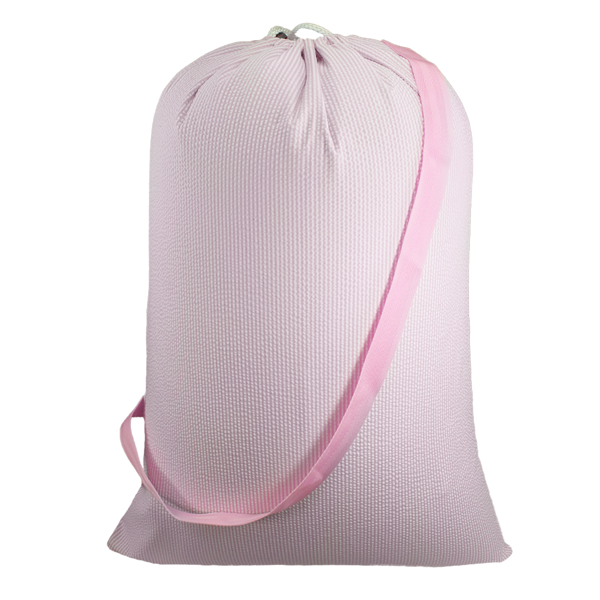 Hold All Laundry Bag Pink Seersucker by Mint Sweet Little Things