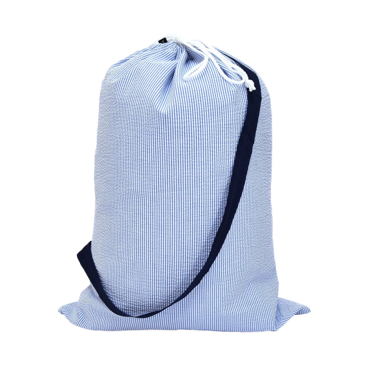 Hold All Laundry Bag Navy Seersucker by Mint Sweet Little Things
