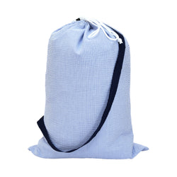 Laundry Bag Navy Seersucker by Mint Sweet Little Things