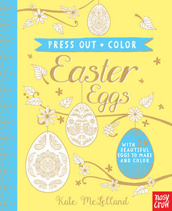 SALE Easter Eggs Press Out and Color Hardcover Book