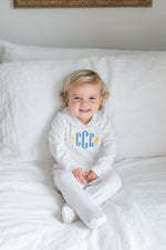 Lane Footed Romper White stylish kids outfit collection
