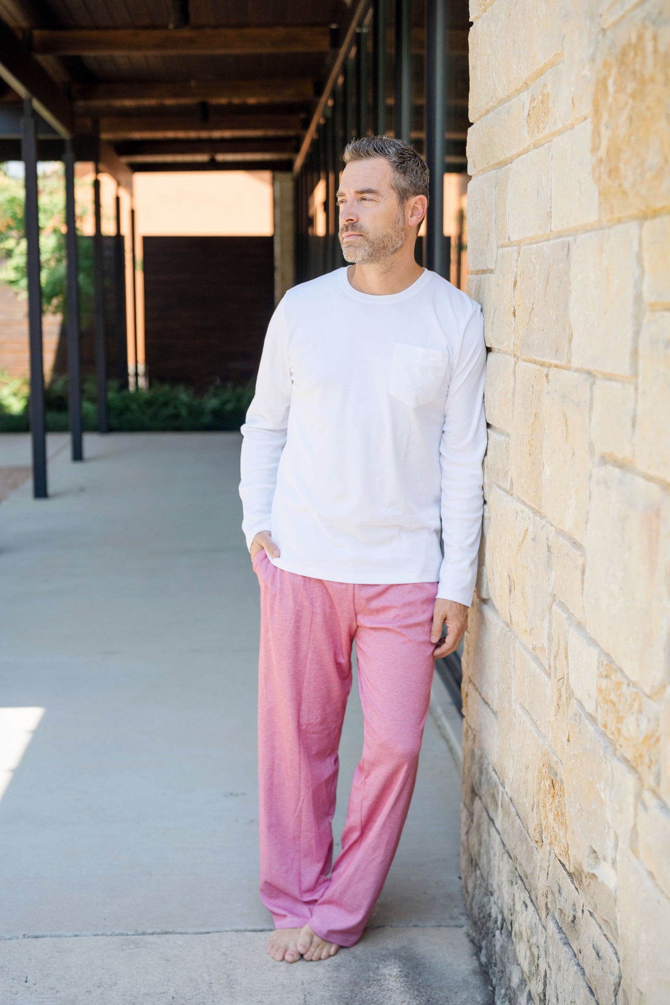 Brent Men's Hangout Pant - Red Stripes