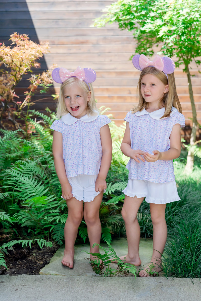 SALE Minden Girls' Pima Cotton Short Set - Pretty Princess