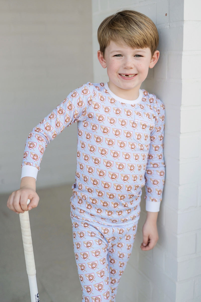SALE Bradford Boys’ Pima Cotton Pajama Pant Set - Batter Up Baseball