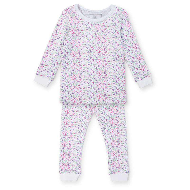 SALE Ava Girls' Pima Cotton Pajama Pant Set - Birthday Girl Confetti