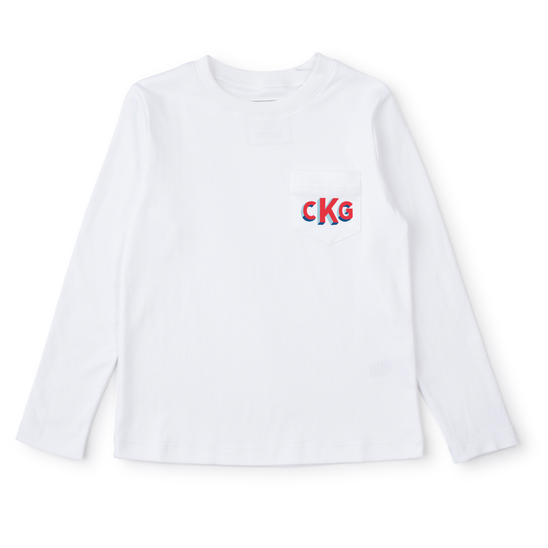 Blake Boys' Longsleeve Pocket Tshirt White dress for girls premium quality