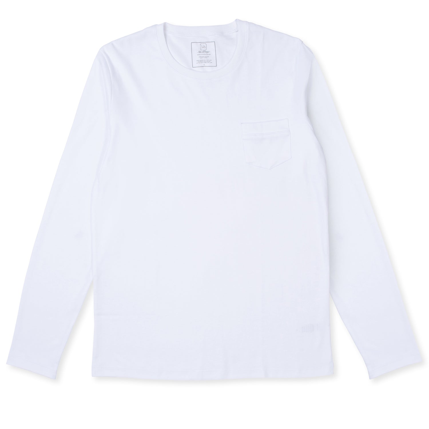 Blake Men's Longsleeve Pocket Tshirt White