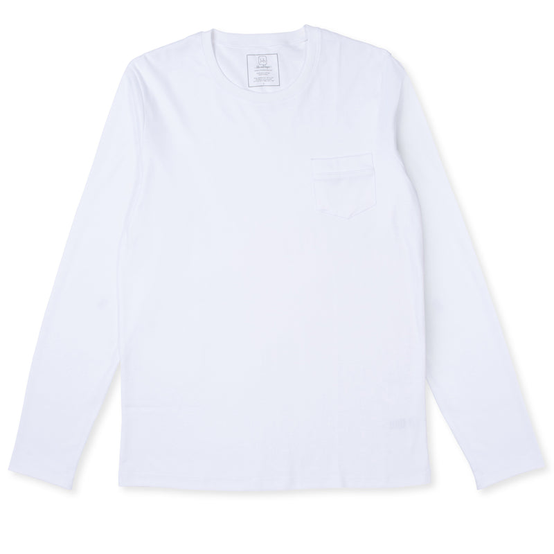 Blake Men's Longsleeve Pocket T-shirt - White