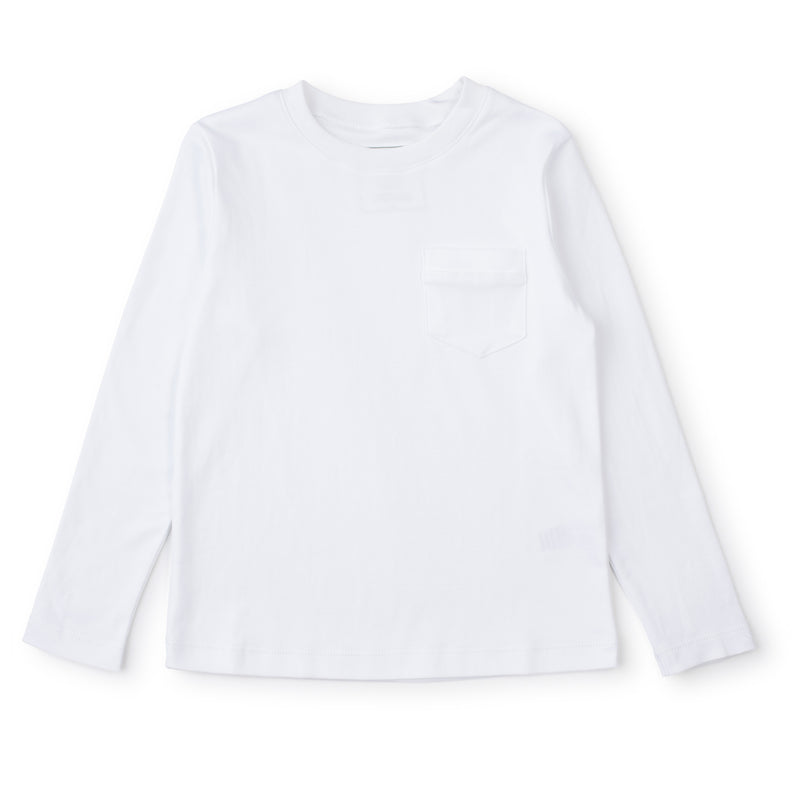 Blake Boys' Longsleeve Pocket T-shirt - White
