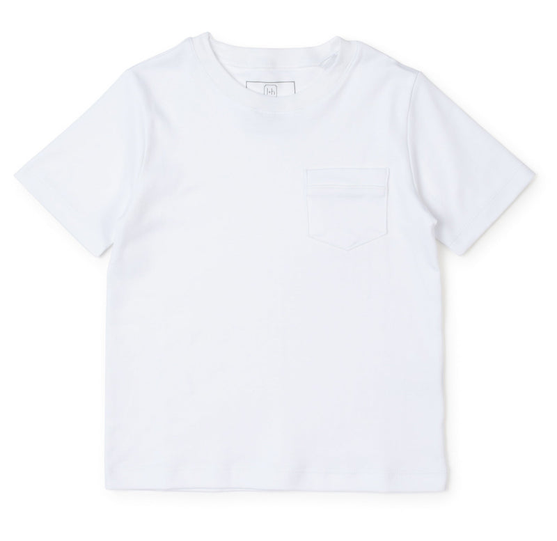 Collegiate Shop: Charles Men's Shortsleeve Pocket T-shirt with Monogram - White