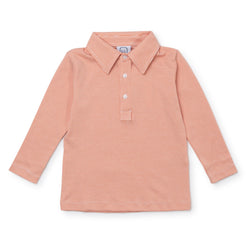 SALE Finn Pima Cotton Long Sleeve Polo for Boys- Orange Stripes