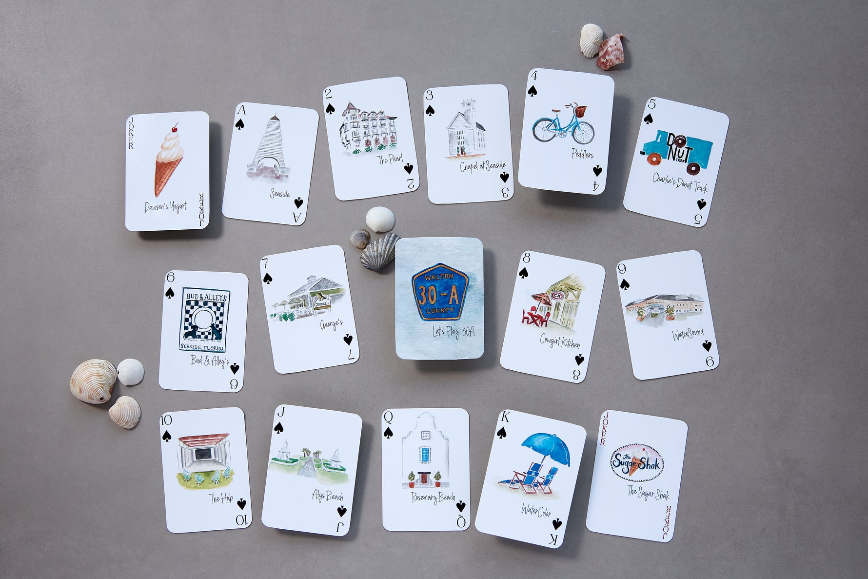 Watercolor Playing Cards by Fort52 - Let's Play 30A dress for girls premium quality