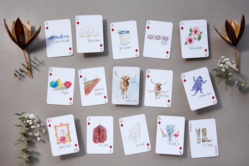Watercolor Playing Cards by Fort52 - Cowtown Cards