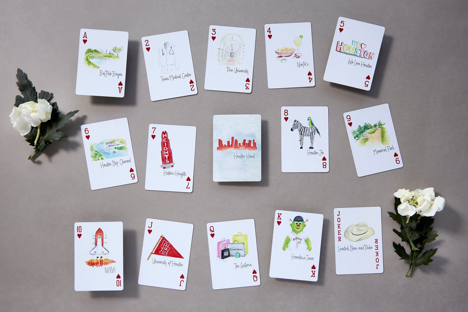 Watercolor Playing Cards by Fort52 - Houston Hand dress for girls premium quality