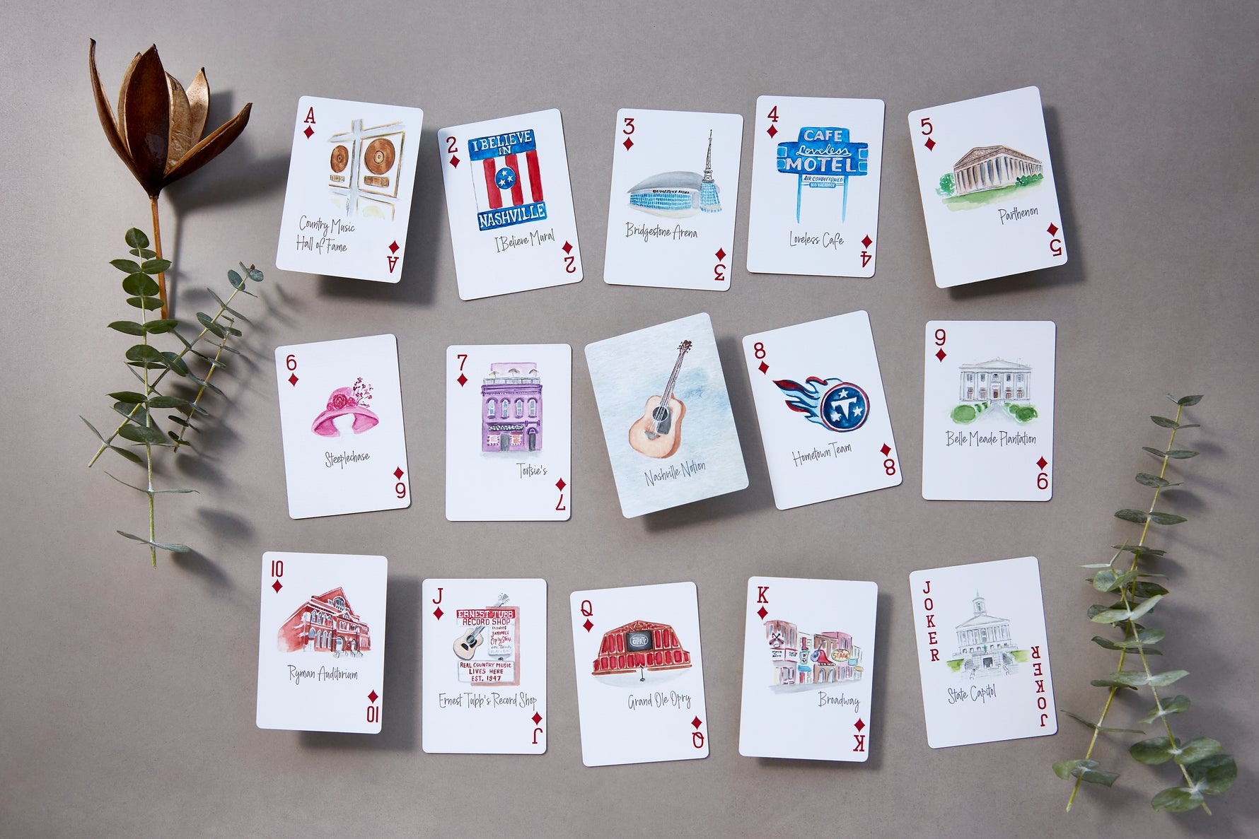 Watercolor Playing Cards by Fort52 - Nashville Notion dress for girls premium quality