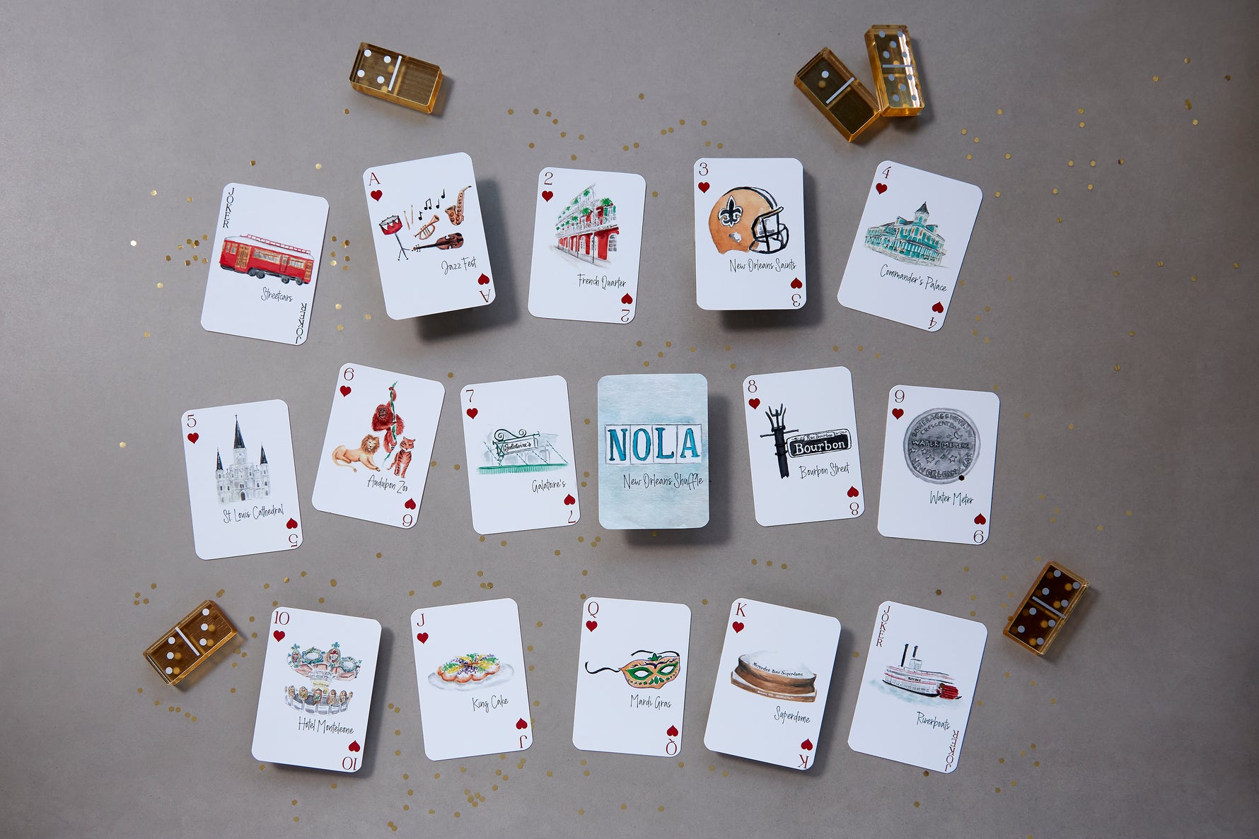 Watercolor Playing Cards by Fort52 - New Orleans Shuffle dress for girls premium quality