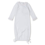 Georgia Pima Cotton Daygown for Girls White with Light Pink Piping kids outfit in premium cotton