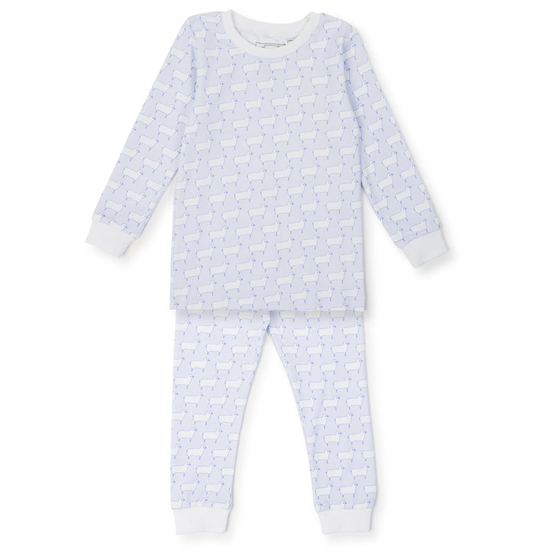 SALE Grayson Pima Cotton Pajama Pant Set - Counting Sheep Blue