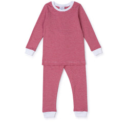 Grayson Boys' Pima Cotton Pajama Pant Set - Red Stripes