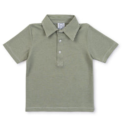 SALE Griffin Boys' Pima Cotton Polo Golf Shirt - Green Stripes