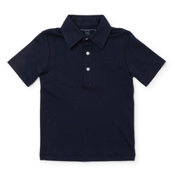 Griffin Boys' Pima Cotton Polo Golf Shirt - Navy