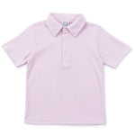 Griffin Boys' Pima Cotton Polo Golf Shirt Pink Stripes kids outfit in premium cotton