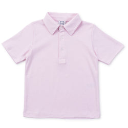 Griffin Boys' Pima Cotton Polo Golf Shirt - Pink Stripes