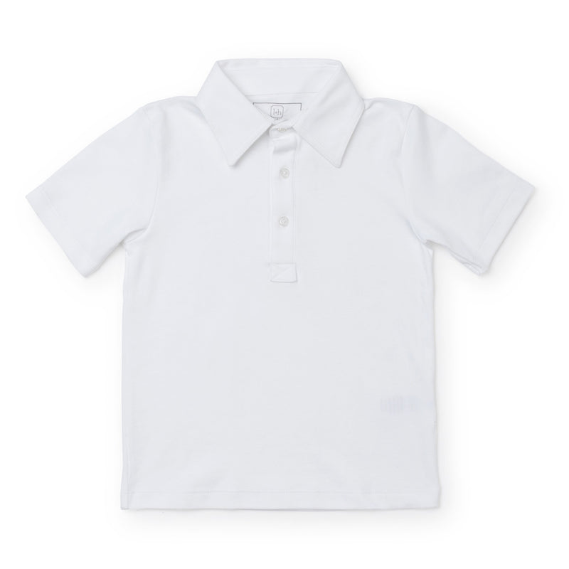 Griffin Boys' Pima Cotton Polo Golf Shirt - White