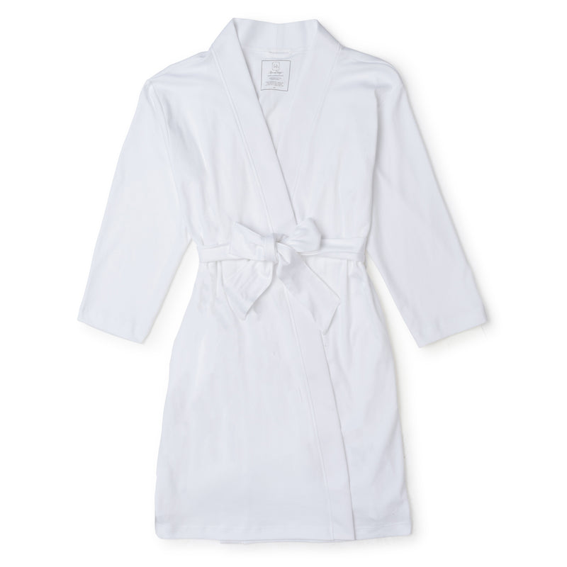 Gwen Girls' Pima Cotton Spa Wrap - White
