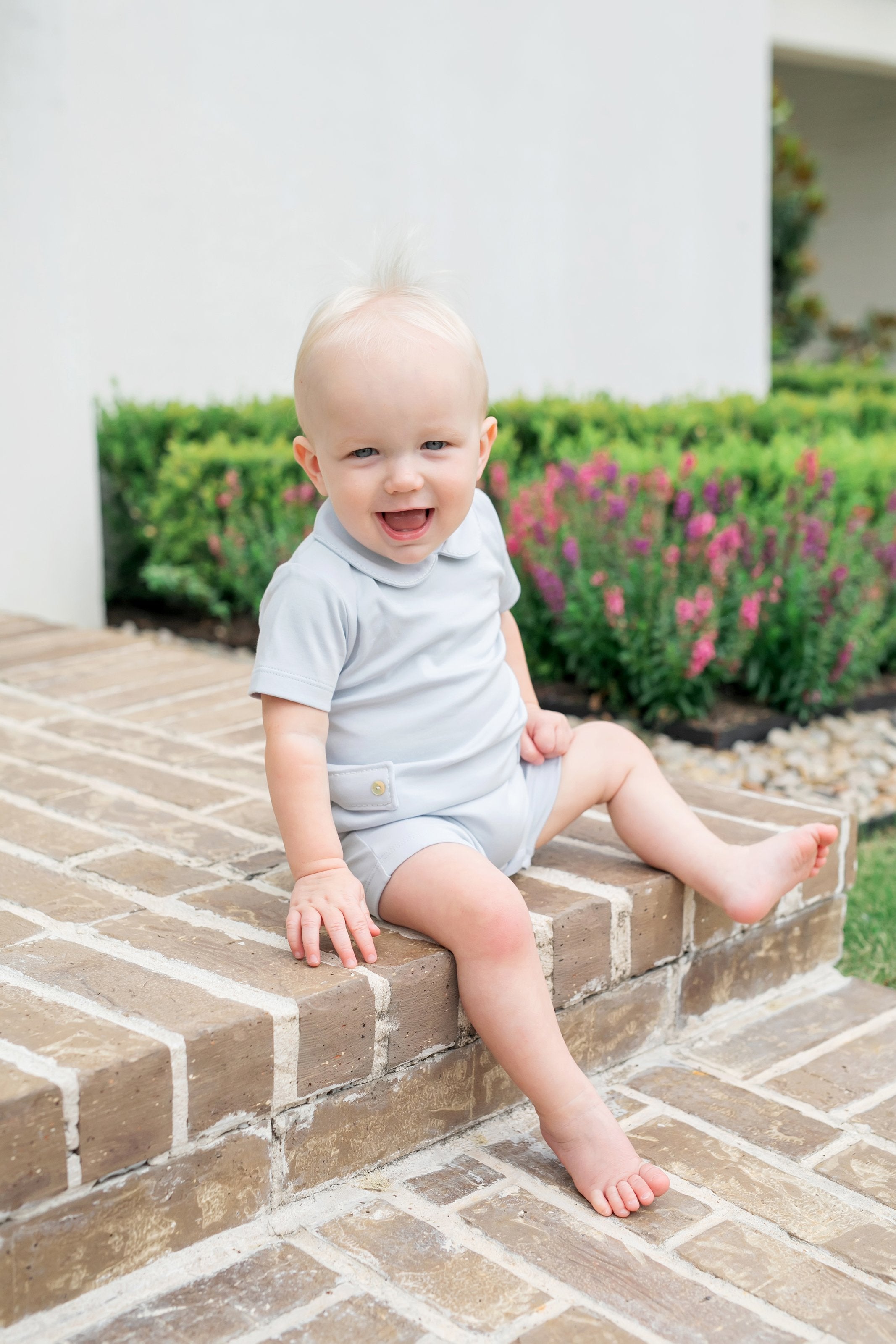 Henry Boys' Shortall - Navy with White Stitch