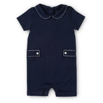 Henry Boys' Shortall - Navy with White Stitch kids outfit in premium cotton