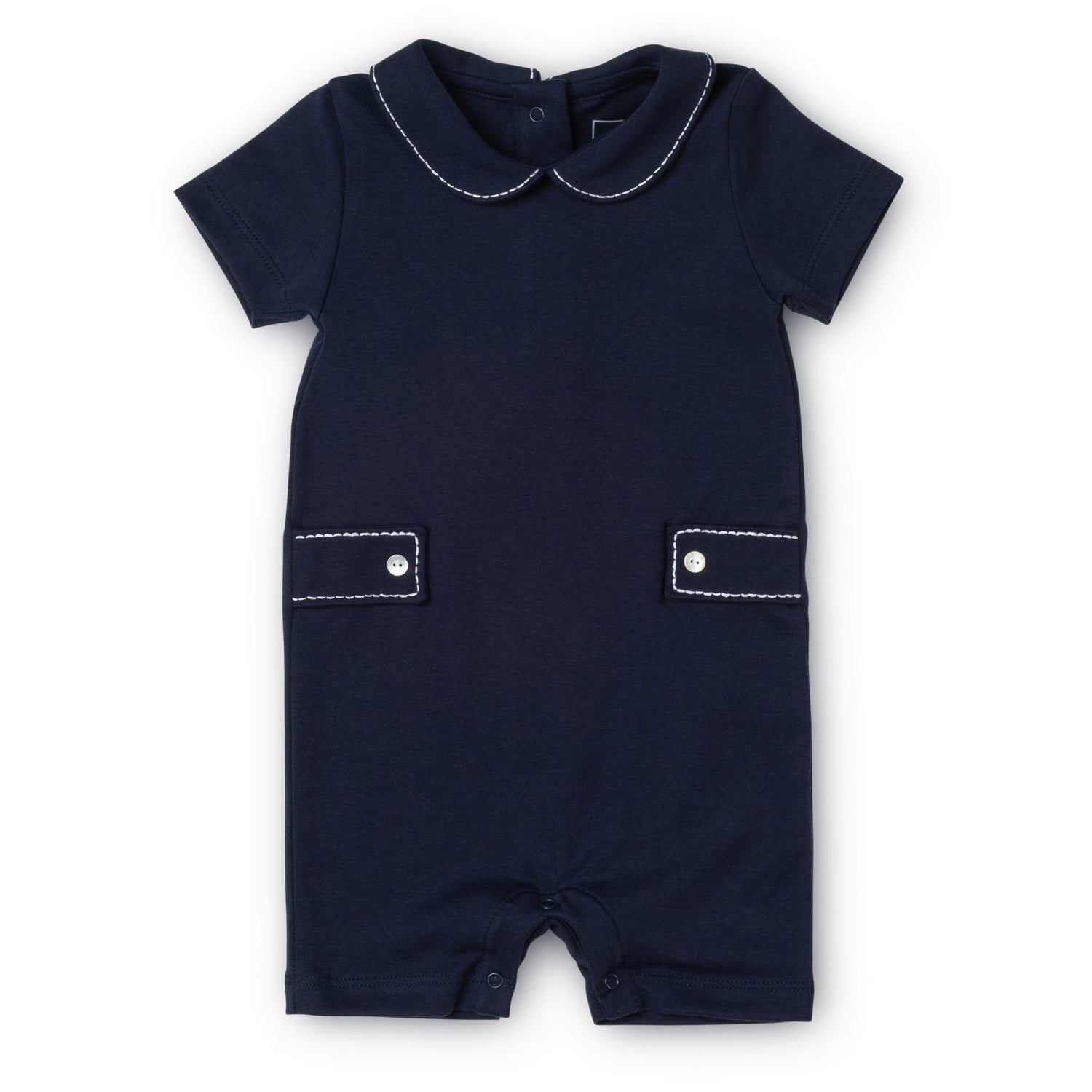Henry Boys' Shortall - Navy with White Stitch