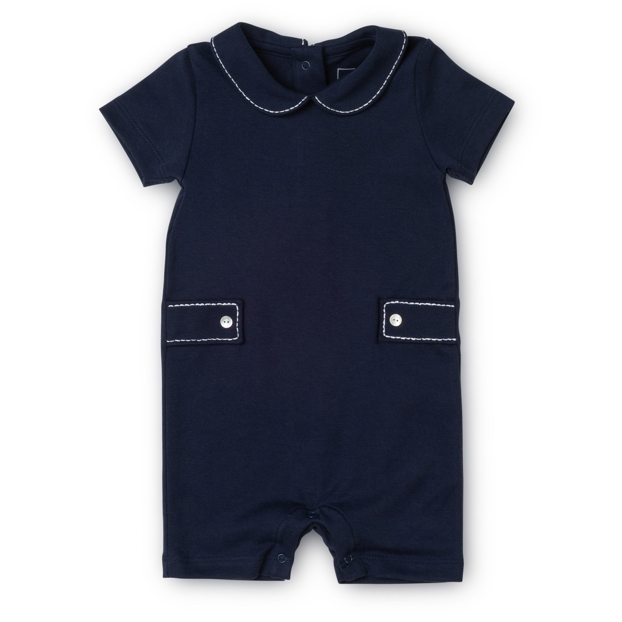 Henry Boys' Shortall - Navy with White Stitch