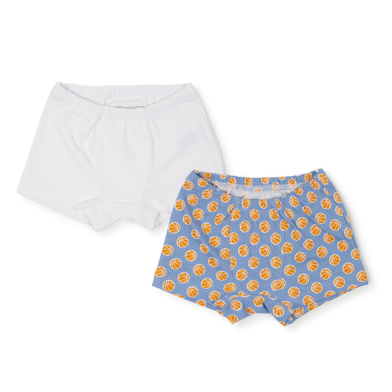 SALE James Boys' Pima Cotton Underwear Set - Hoop it Up/White