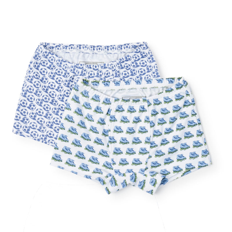 SALE James Boys' Pima Cotton Underwear Set - Soccer Shots Blue/Let's Roll Blue