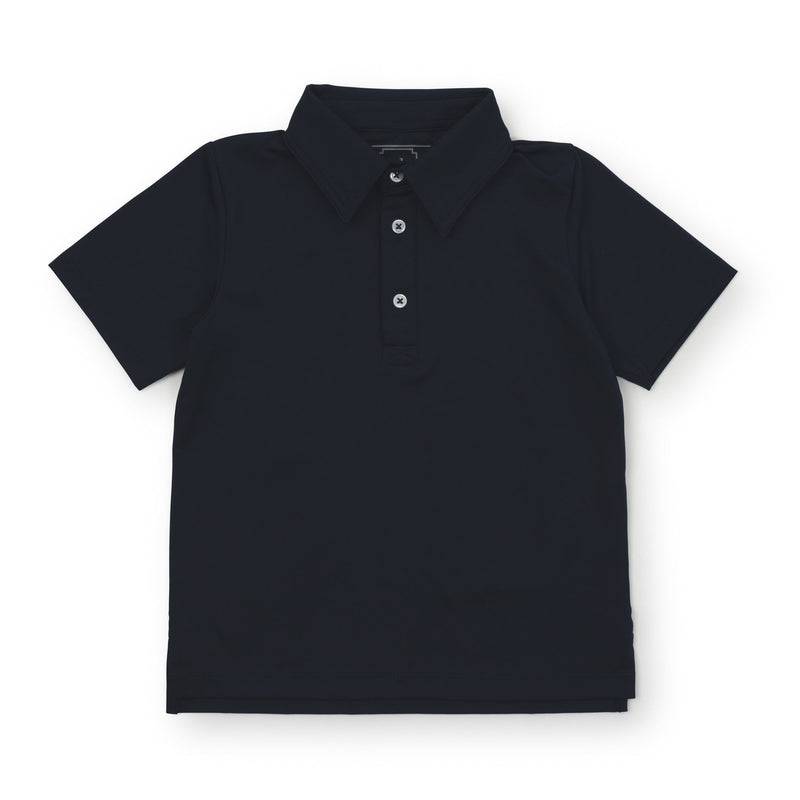 Collegiate Shop: Will Boys' Golf Performance Polo Shirt with Monogram - Navy