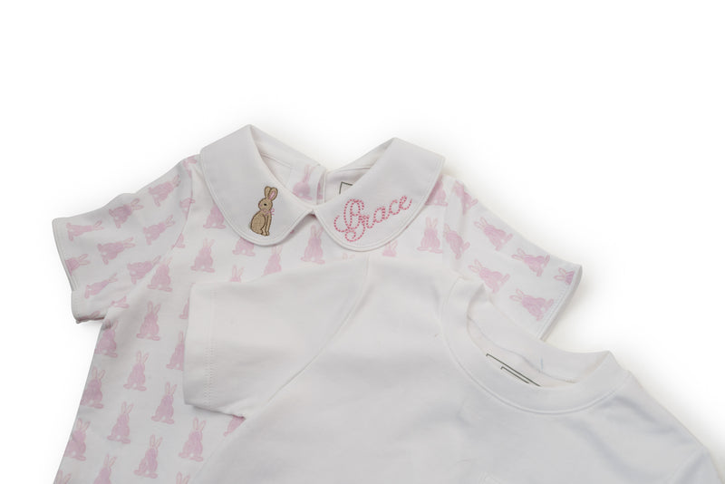 SALE Libby Girls' Pima Cotton Dress - Bunny Tails Pink