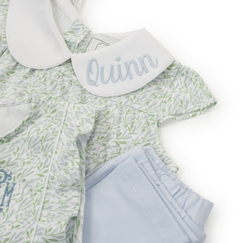 SALE Minden Girls' Pima Cotton Legging Set - Pastel Blooms