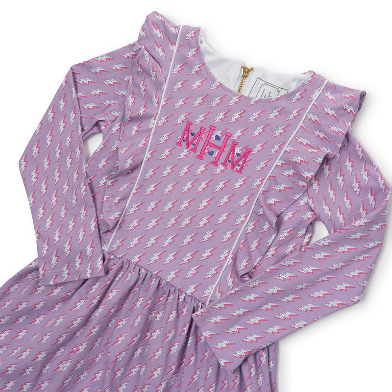 SALE Olivia Girls' Pima Cotton Dress - Lightning Love
