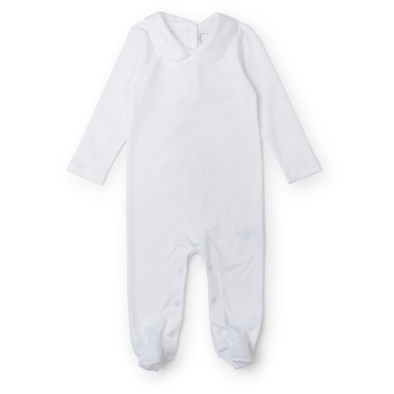 Baby Shop: Lane Footed Romper with Monogram - White