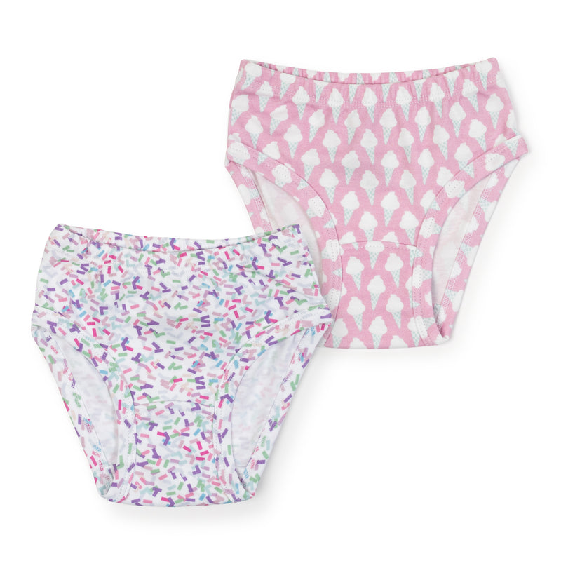 SALE Lauren Girls' Pima Cotton Underwear Set - Birthday Girl Confetti/Ice Cream Social