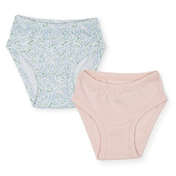 SALE Lauren Girls' Pima Cotton Underwear Set - Pastel Blooms/Light Pink