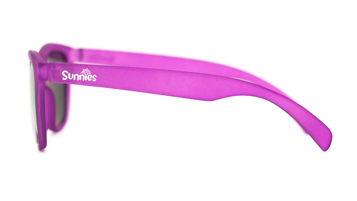 Sunnies Shades Kids Sunglasses - Not My Gumdrop Button (purple) outfit perfect for everyday wear