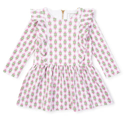 SALE Olivia Girls' Pima Cotton Dress - Hearts in Bloom