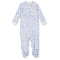 SALE Parker Boys' Pima Cotton Zipper Pajama - Counting Sheep Blue